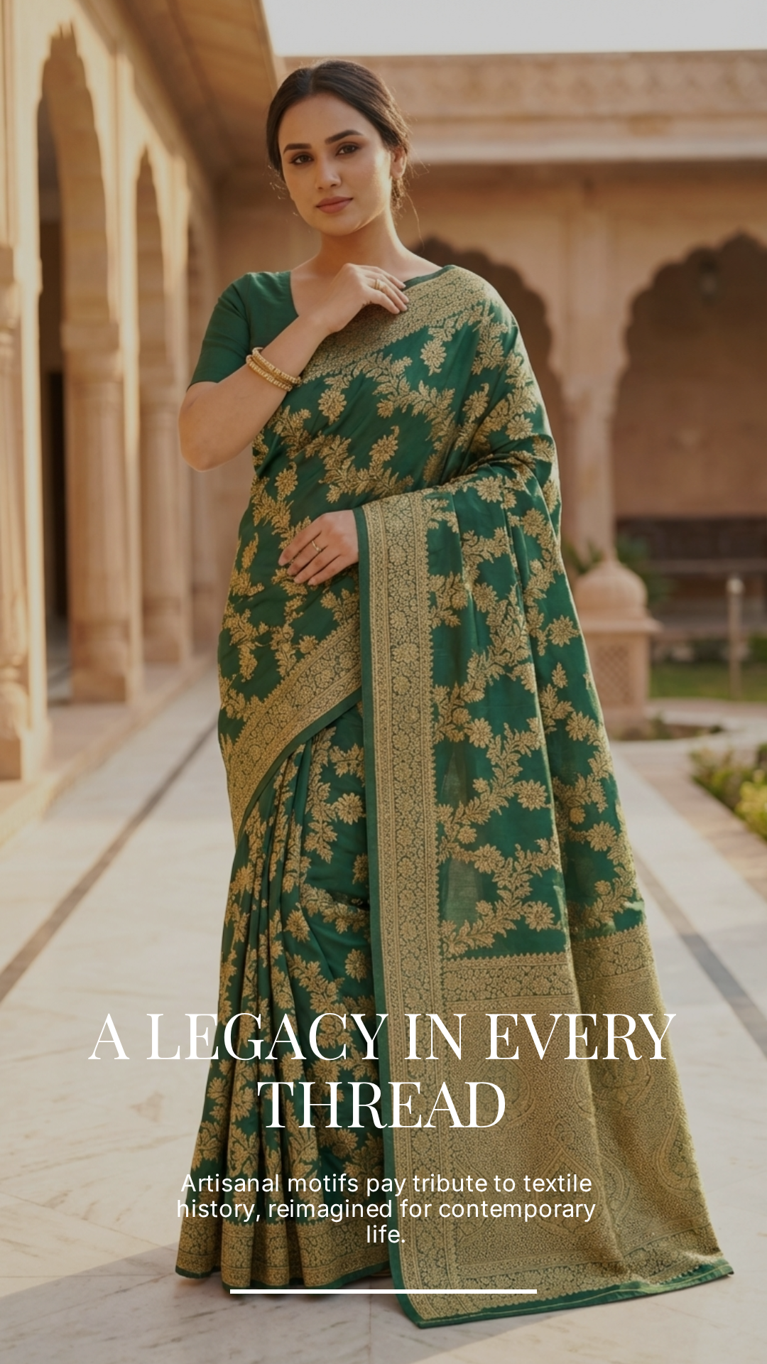 Emerald Royale Zari Silk Saree