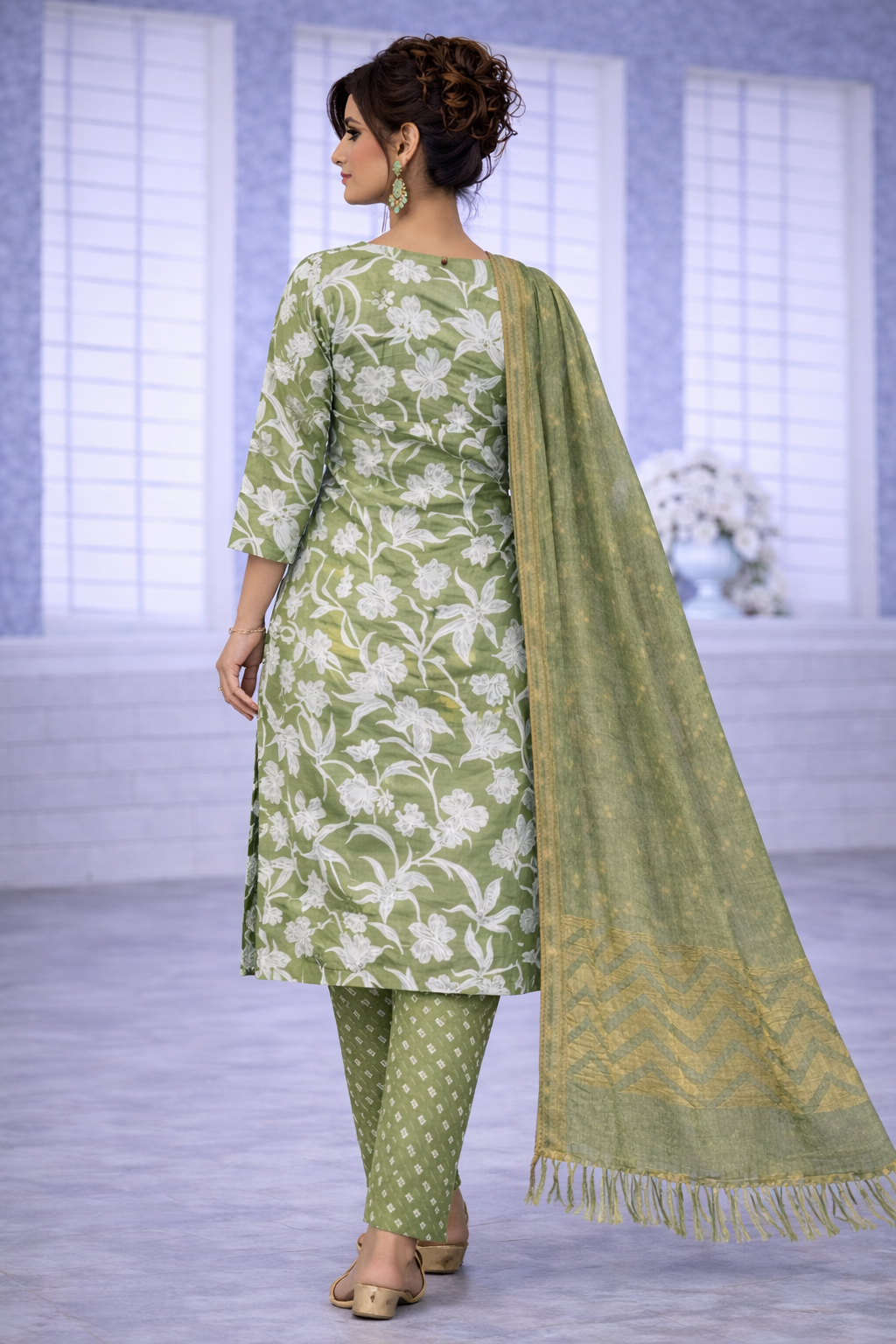 Floral Elegance 3-Piece Kurta Set Collection