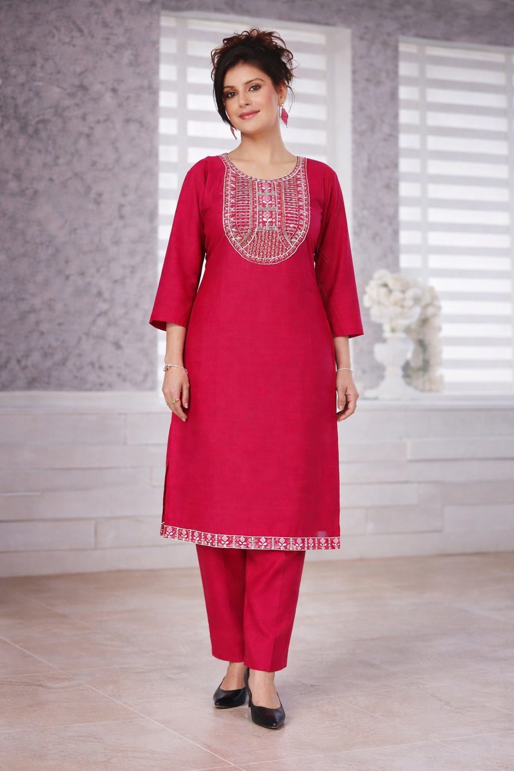 Komal Vartican 3-Piece Suit Set (Kurta + Payjama + Dupatta)