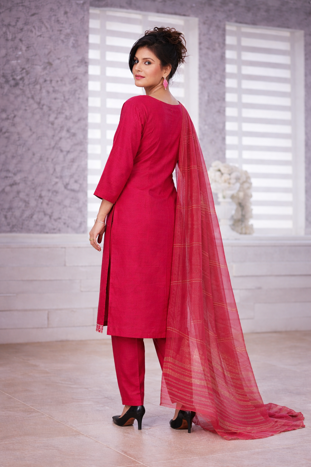 Komal Vartican 3-Piece Suit Set (Kurta + Payjama + Dupatta)