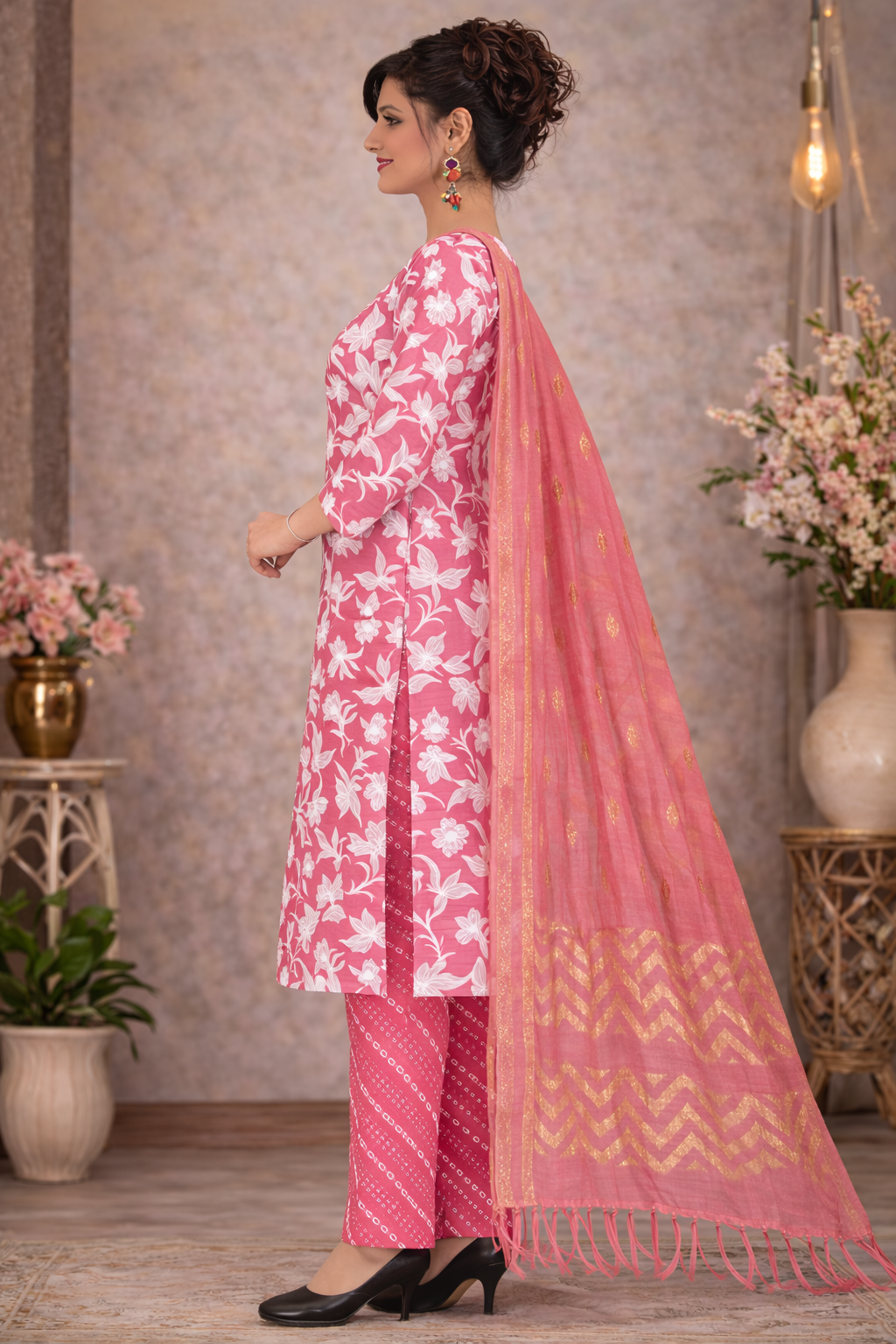 Floral Elegance 3-Piece Kurta Set Collection