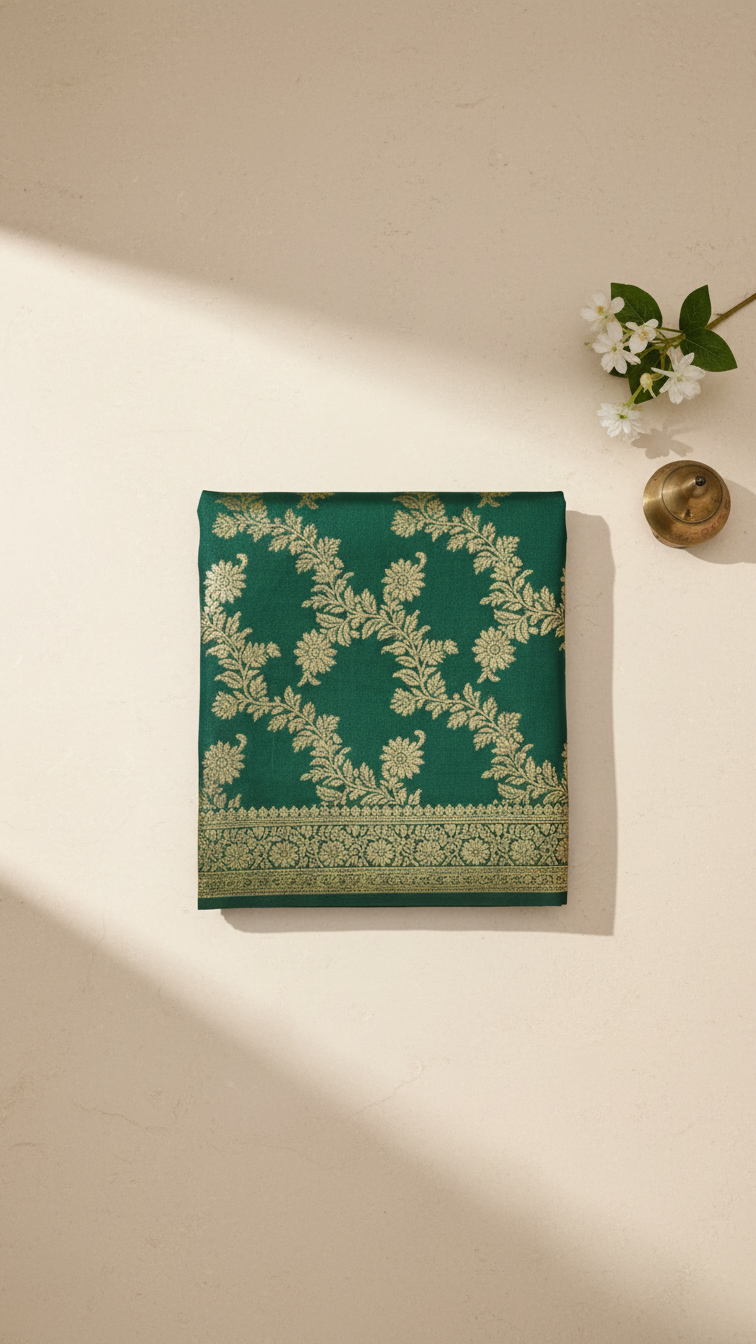 Emerald Royale Zari Silk Saree